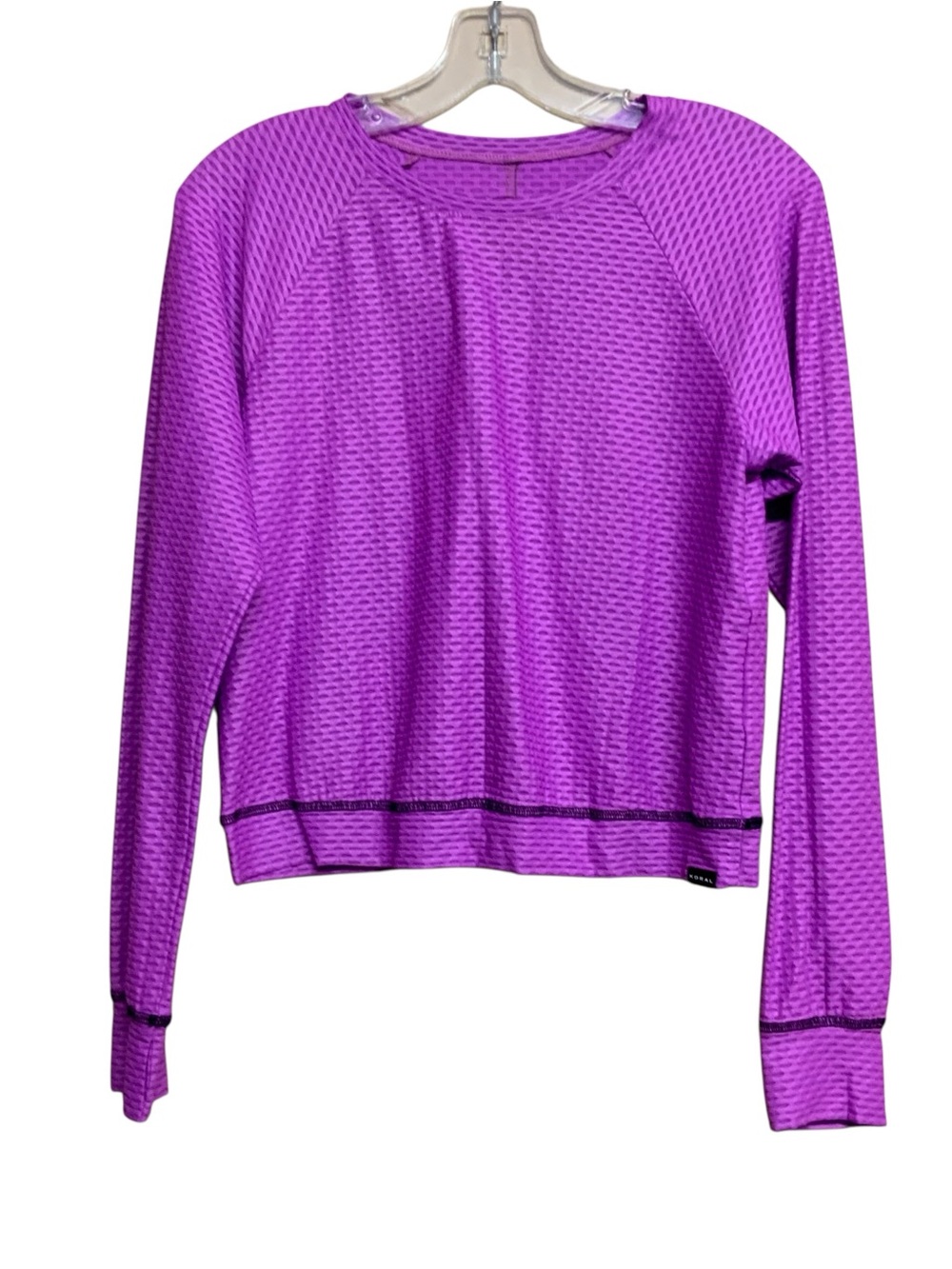 Koral Purple Mesh Pullover Long Sleeve Shirt XS Activewear, Workout